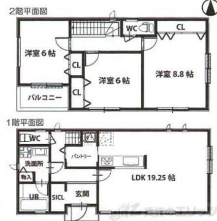 ファミリエ津之江A棟の物件間取画像